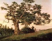 Charles W. Bartlett Charter Oak oil painting